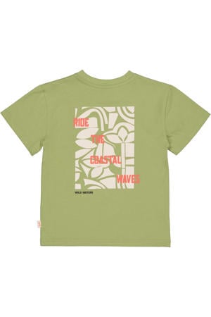 T-shirt met backprint groen