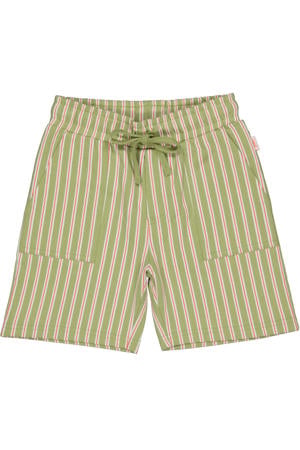 regular waist gestreepte casual short groen