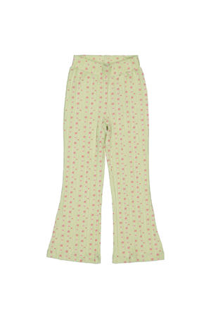 regular waist gebloemde casual broek groen