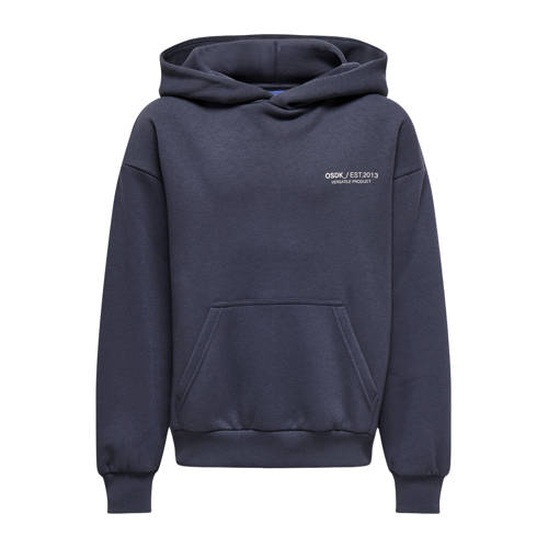 ONLY & SONS JUNIOR hoodie met backprint donkerblauw Sweater Backprint - maat 146/152 afbeelding