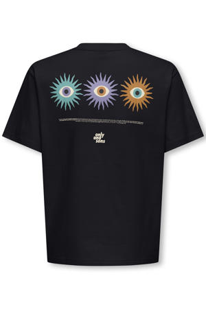T-shirt met backprint zwart