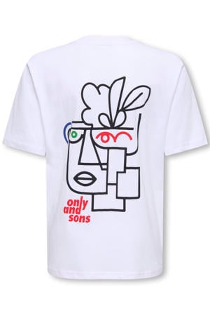 T-shirt met backprint wit