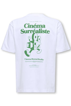 T-shirt met backprint wit