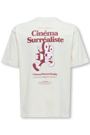 T-shirt met backprint ecru