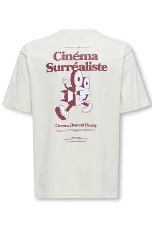 T-shirt met backprint ecru