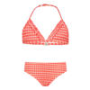 Vingino halterbikini Zacky koraalrood/wit