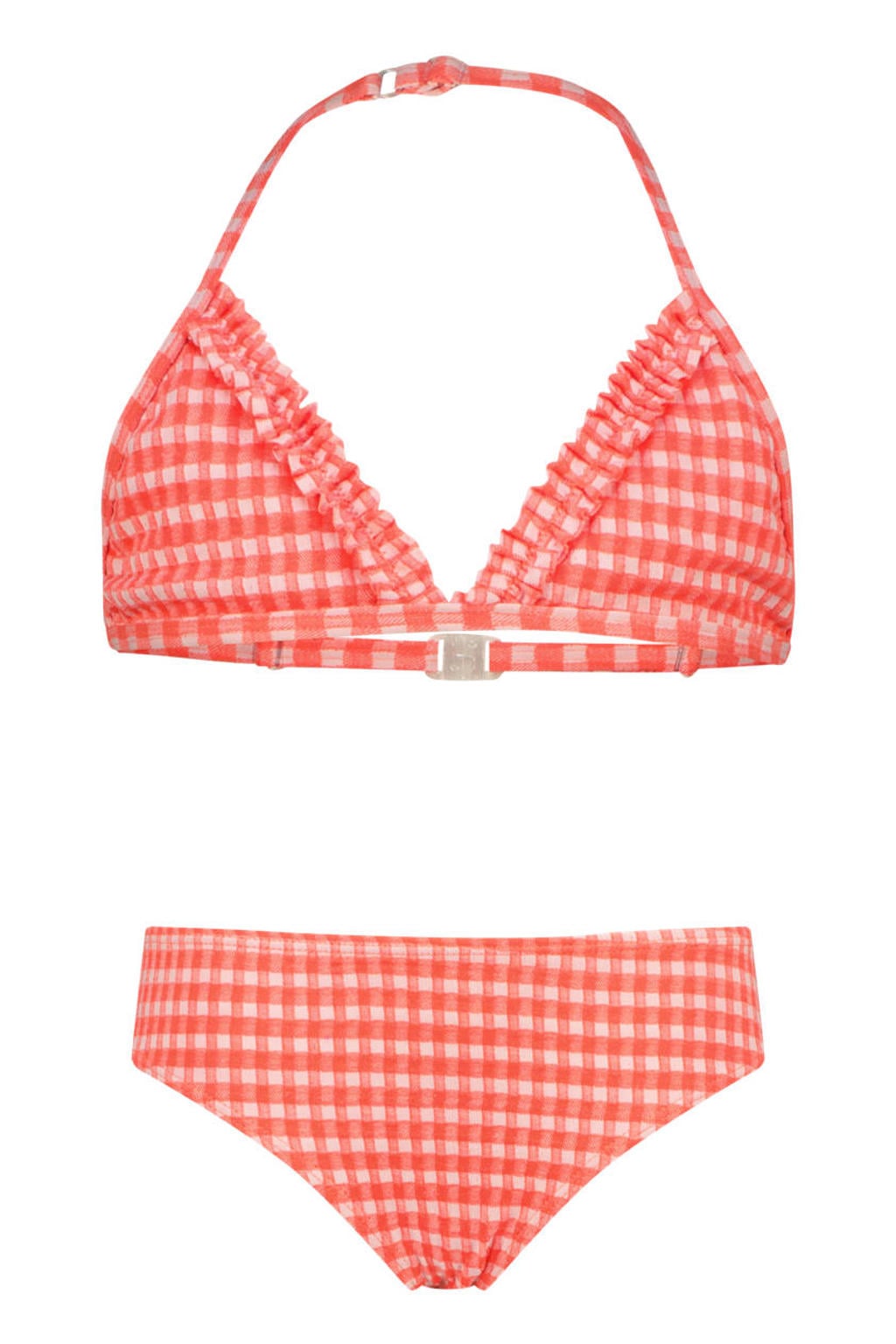 Vingino halterbikini Zacky koraalrood/wit