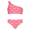 Vingino one shoulder bikini Zavine roze/wit