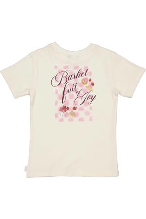 T-shirt met backprint ecru