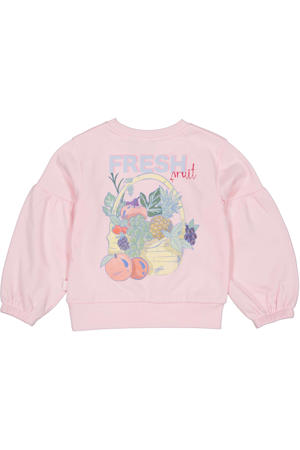 sweater met backprint roze
