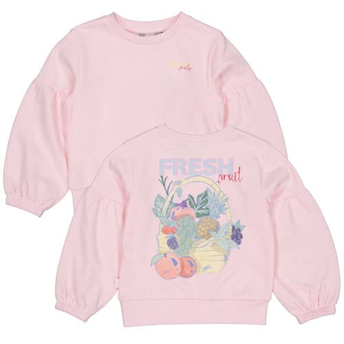QPI sweater met backprint roze Backprint - maat 146/152 afbeelding