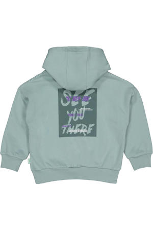 hoodie met backprint mintgroen
