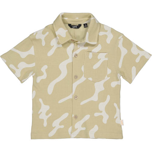 QPI Mini polo beige Jongens Katoen Polokraag All over print - maat 92 afbeelding