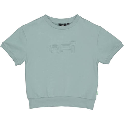 QPI T-shirt groen Jongens Katoen Ronde hals Tekst - maat 98 afbeelding