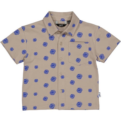 QPI Mini polo beige Jongens Katoen Polokraag All over print - maat 104 afbeelding