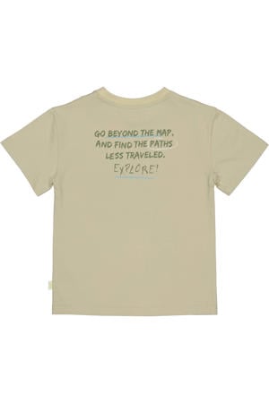 T-shirt met backprint beige