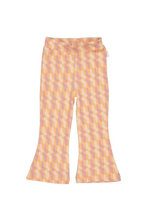 flared casual broek oranje
