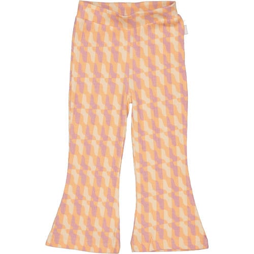 QPI Mini flared casual broek oranje Meisjes Katoen All over print - maat 68 afbeelding