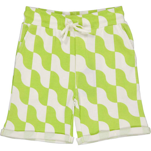 QPI regular waist sweatshort groen Korte broek Jongens Katoen Grafisch - maat 116 afbeelding