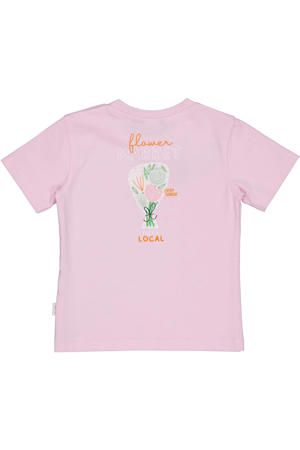 T-shirt met backprint roze