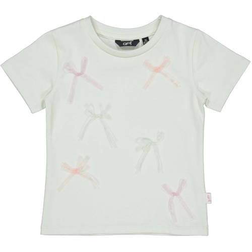 QPI Mini T-shirt lichtgroen Meisjes Katoen Ronde hals Printopdruk - maat 62 afbeelding
