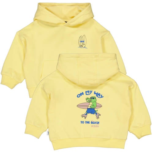 QPI Mini hoodie met backprint geel Sweater Backprint - maat 104 afbeelding