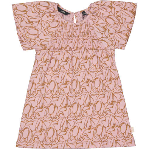 QPI Mini midi jurk roze Meisjes Katoen Ronde hals All over print - maat 68 afbeelding