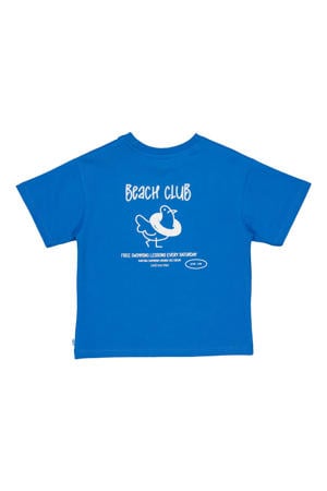 T-shirt met backprint blauw
