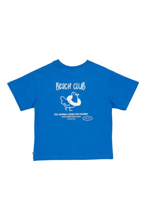 T-shirt met backprint blauw