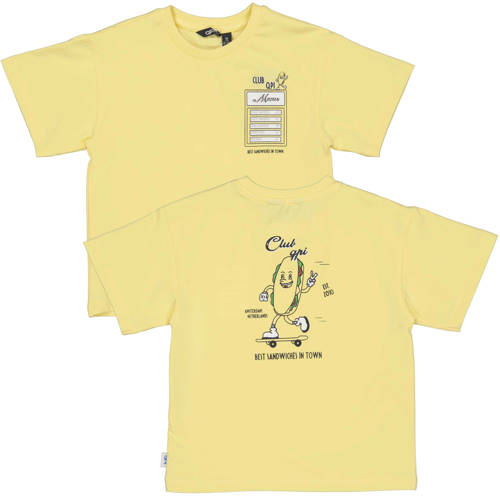 QPI Mini T-shirt met backprint geel Jongens Katoen Ronde hals Backprint - maat 62 afbeelding
