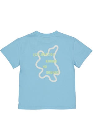 T-shirt met backprint blauw