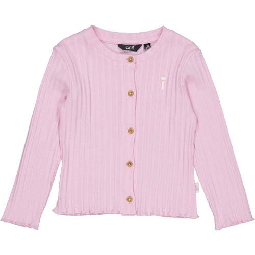 QPI Mini sweatvest roze Meisjes Katoen Ronde hals Effen - maat 68 afbeelding