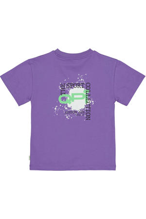 T-shirt met backprint paars