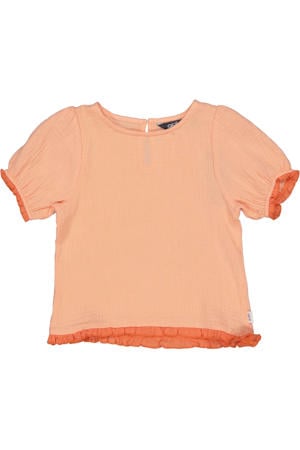 T-shirt oranje met textuur