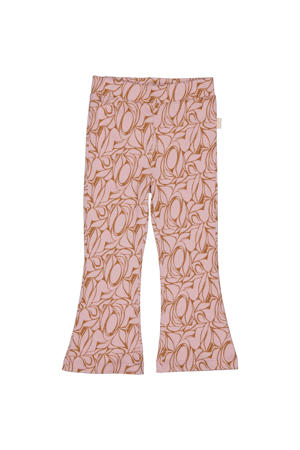 regular waist flared broek roze