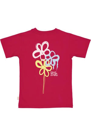 T-shirt met backprint rood