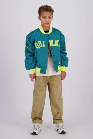 bomberjack met backprint groen