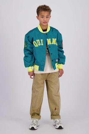 bomberjack met backprint groen
