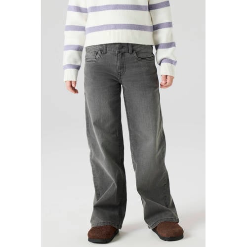 NAME IT KIDS wide leg jeans medium blue denim Blauw Effen - maat 158 afbeelding
