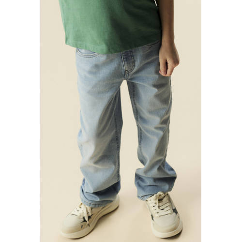 NAME IT KIDS straight leg jeans light blue denim Blauw Effen - maat 146 afbeelding