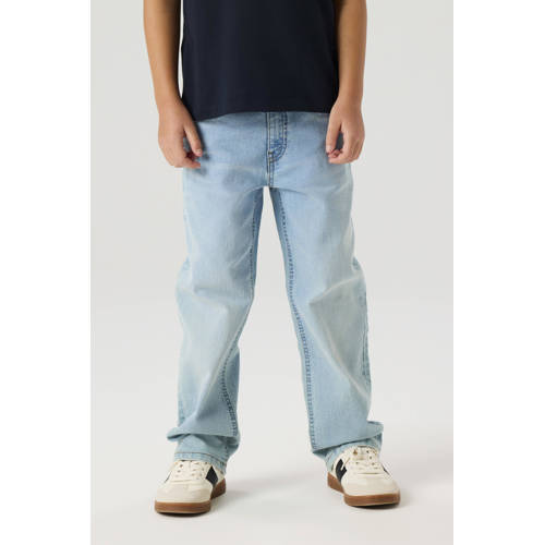 NAME IT KIDS wide leg jeans light blue denim Blauw Effen - maat 134 afbeelding