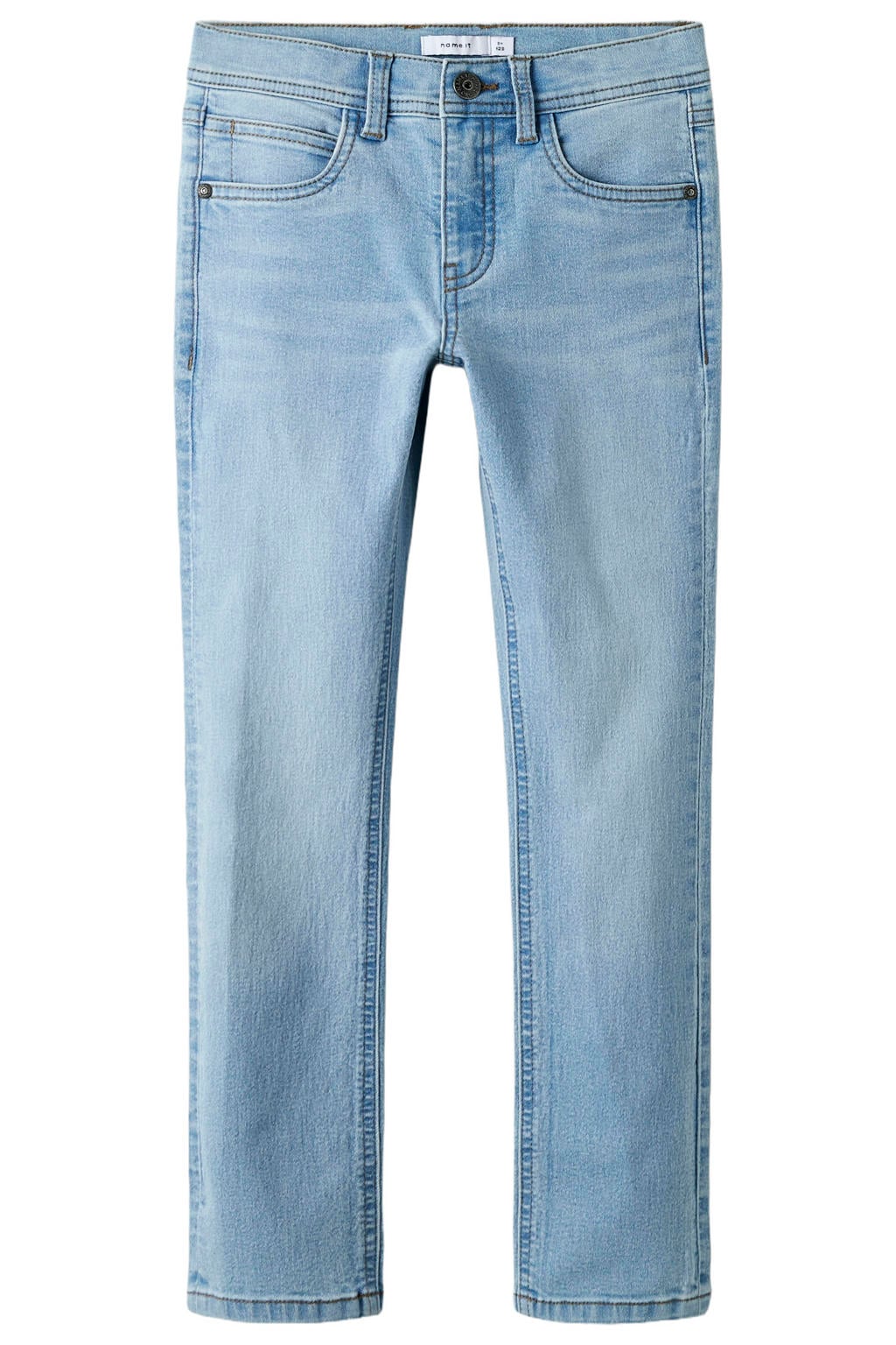 Light blue denim jongens NAME IT KIDS slim fit jeans van denim met effen
