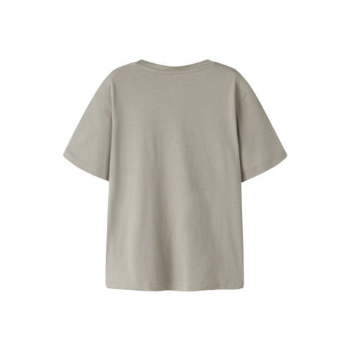 NAME IT KIDS T-shirt lichtbruin Jongens Katoen Ronde hals Printopdruk - maat 158/164 afbeelding