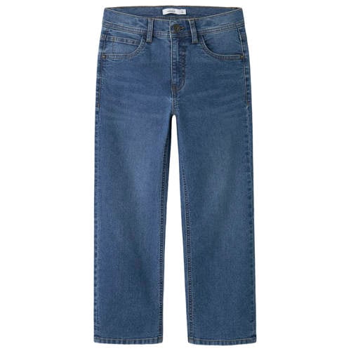 NAME IT KIDS straight leg jeans medium blue denim Blauw Effen - maat 128 afbeelding