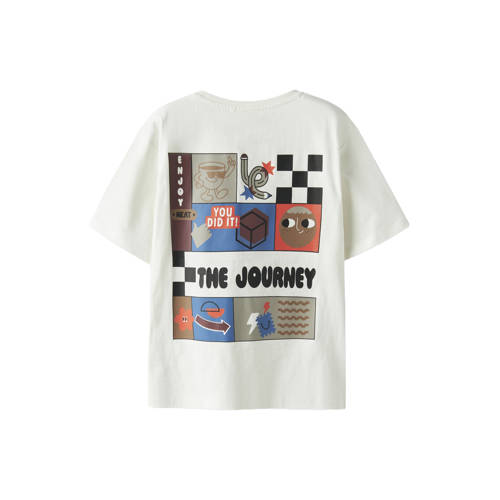 NAME IT KIDS T-shirt met backprint wit Jongens Katoen Ronde hals Backprint - maat 158/164 afbeelding