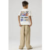 NAME IT KIDS T-shirt met backprint wit