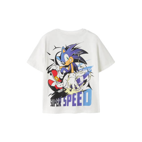 NAME IT KIDS T-shirt met backprint wit Jongens Stretchkatoen Ronde hals - maat 122/128 afbeelding