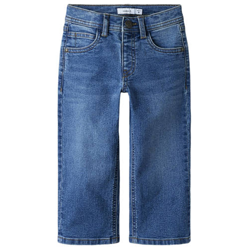 NAME IT MINI straight leg jeans medium blue denim Blauw Effen - maat 86 afbeelding