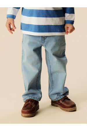 straight leg jeans medium blue denim