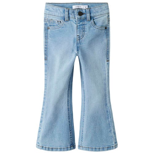 NAME IT MINI bootcut jeans light blue denim Blauw Effen